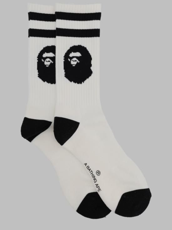 26FW 베이프 양말 001SOM301002M WHITE