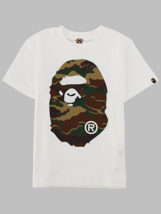 26FW [키즈] 베이프 티셔츠 001TEM303054K WHXGR WHITE