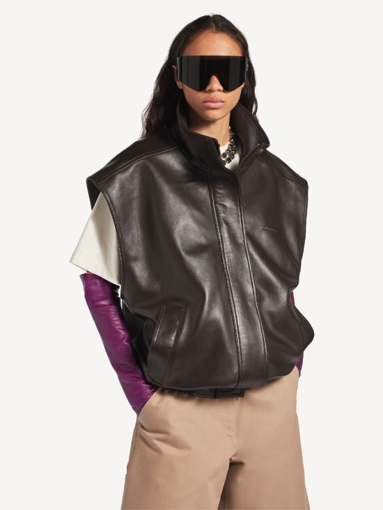 26FW 발렌시아가 가죽 자켓 A002FV TUS30 2505 MOKA - BALENCIAGA