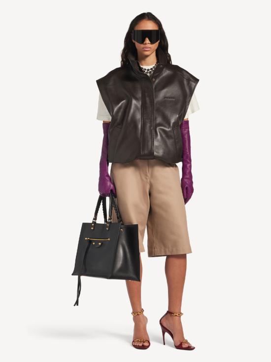 26FW 발렌시아가 가죽 자켓 A002FV TUS30 2505 MOKA - BALENCIAGA