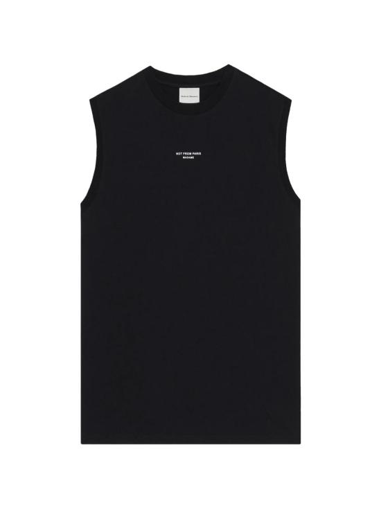 26FW 드롤드무슈 민소매 티셔츠 PERMTS338CO311 BL Nero
