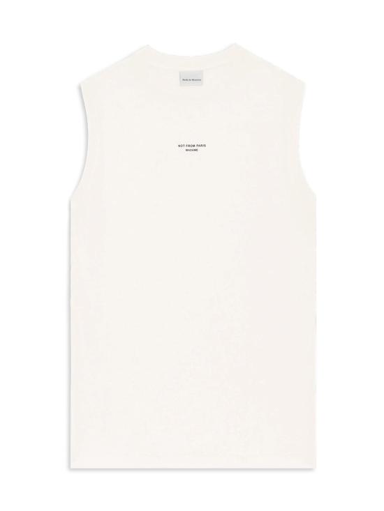 26FW 드롤드무슈 민소매 티셔츠 PERMTS338CO311 OW Bianco