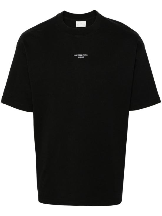 26FW 드롤드무슈 반팔 티셔츠 PERMTS202CO002 BL Nero