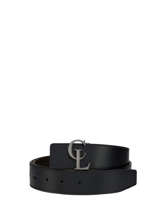 26FW 크리스챤 루부탱 가죽 벨트 3265085 X249 BLACK CAFE GUN METAL