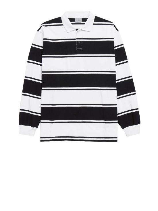 26FW 발렌시아가 폴로 티셔츠 A00189 TUVW71070 BLACK WHITE
