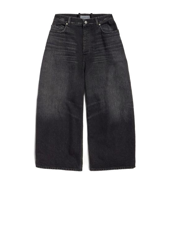 26FW 발렌시아가 커브드 데님 진 A001TU TUW541000 BLACK