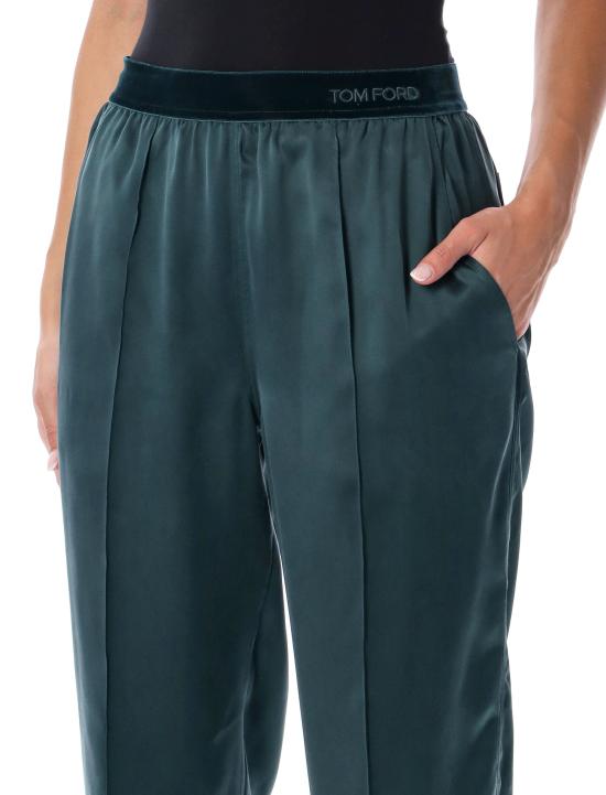 26FW 톰포드 스트레이트 팬츠 PAW683FAX1720 GDV TEAL GREEN - TOMFORD
