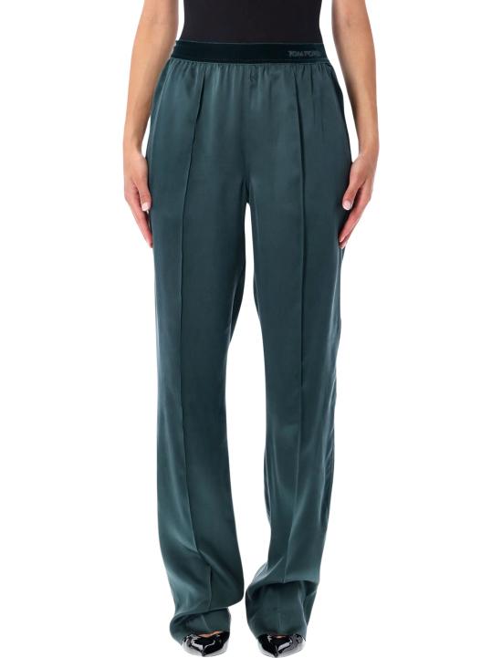 26FW 톰포드 스트레이트 팬츠 PAW683FAX1720 GDV TEAL GREEN