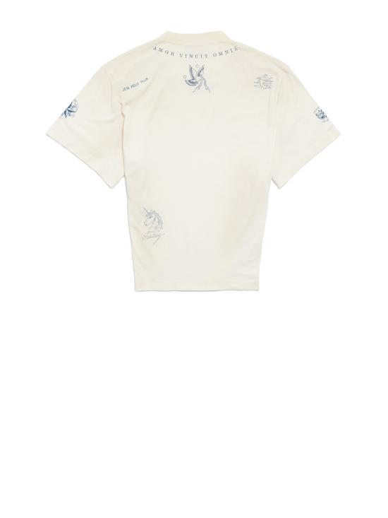 26FW 발렌시아가 잉크 아트워크 프린팅 쇼트 슬리브 티셔츠 A0016U TUVQ39002 - BALENCIAGA