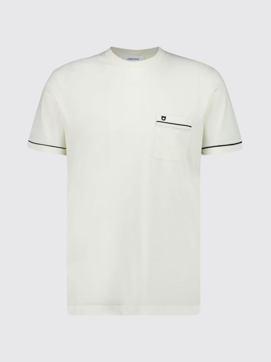 26SS 살바토레 페라가모 반팔 티셔츠 145332 790971 001 Cream - SALVATORE FERRAGAMO