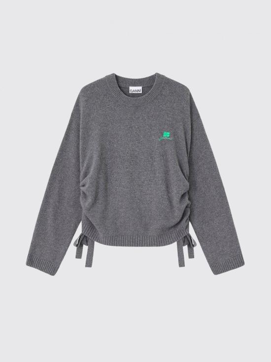 26SS 가니 울 믹스 점퍼 K2632 220 Charcoal - GANNI