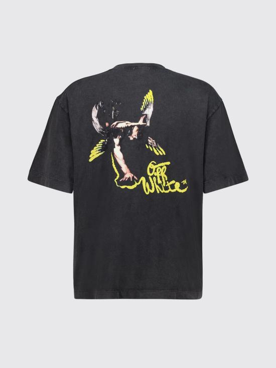 26SS 오프화이트 반팔 티셔츠 44MAA120S26J00B 0001 Black - OFF WHITE