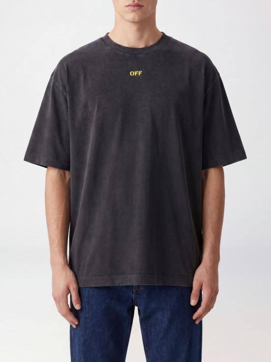 26SS 오프화이트 반팔 티셔츠 44MAA120S26J00B 0001 Black