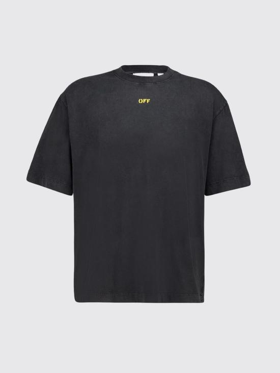 26SS 오프화이트 반팔 티셔츠 44MAA120S26J00B 0001 Black - OFF WHITE
