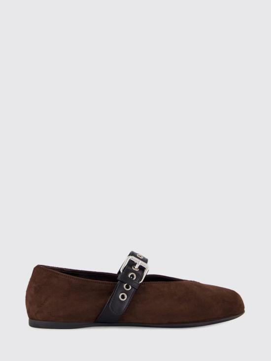 26SS 미우미우 스웨이드 발레리나 5F625EF005008 F0003 Brown
