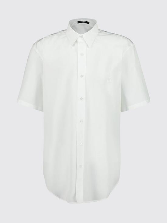 26SS 발망 반팔 셔츠 GH1HL040CG39 0FB White - BALMAIN