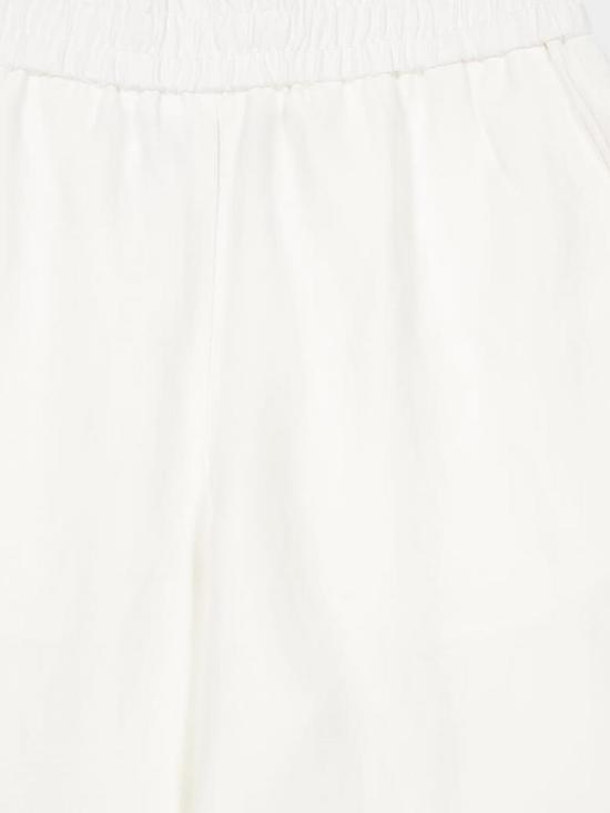 26SS 아미 블렌디드 리넨 엘라스티케이티드 웨이스트 트라우저 FTR868VI0052 VI0052 White - AMI