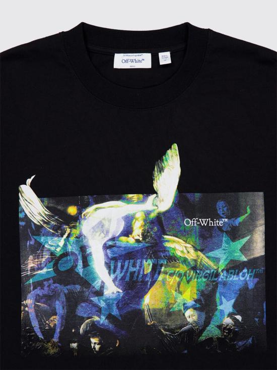 26SS 오프화이트 반팔 티셔츠 44MAA120S26J00C 0001 Black - OFF WHITE
