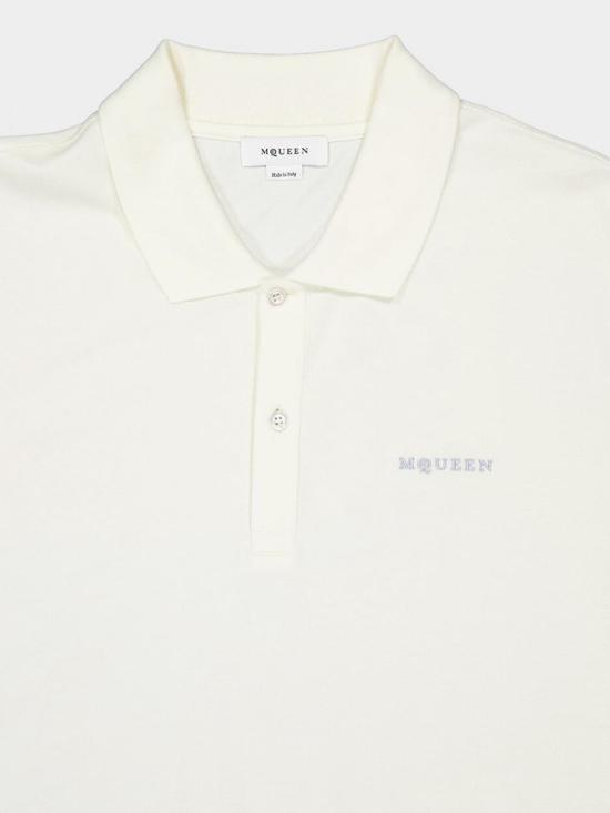 26SS 알렉산더 맥퀸 폴로 티셔츠 839229QXAAK 9311 Ivory - ALEXANDER MCQUEEN
