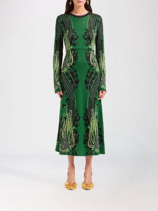 26SS 라 더블제이 롱 원피스 DRE1006KNI187VA437 GR02 Green
