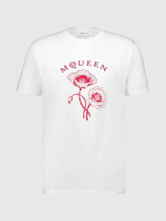 26SS 알렉산더 맥퀸 반팔 티셔츠 857151QTAEH 0908 White - ALEXANDER MCQUEEN