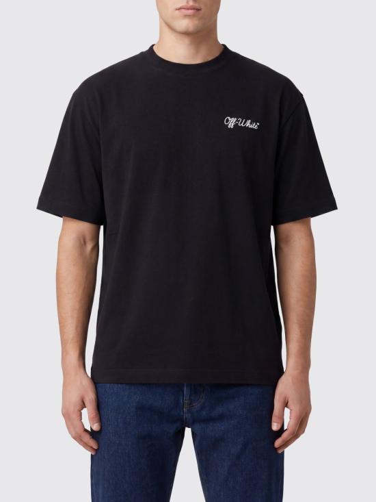 26SS 오프화이트 반팔 티셔츠 44MAA120C9J00D1001 001 Black