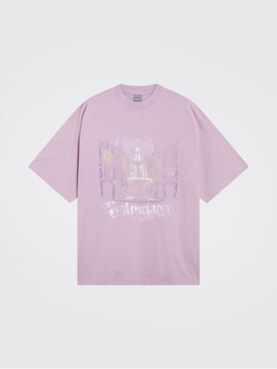 26SS 발렌시아가 반팔 티셔츠 764235TUVF5 5701 Pink - BALENCIAGA