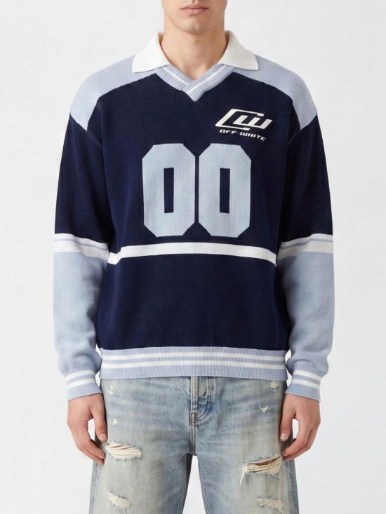 26SS 오프화이트 스웨터 44MHV008S26K001 0001 Navy