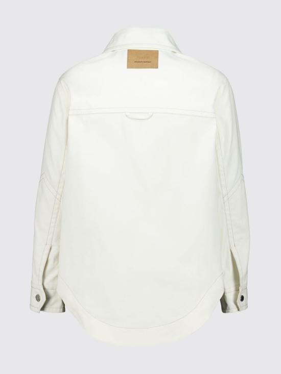 26SS 아미 화이트 코튼 워커 버튼 자켓 UJK874CO0211 100 White - AMI