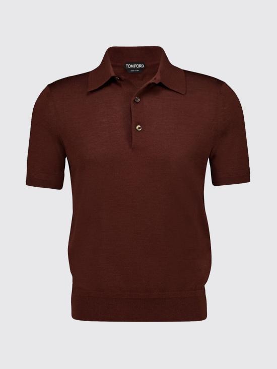 26SS 톰포드 폴로 티셔츠 KPS039YMK073 ECN Cocoa - TOMFORD