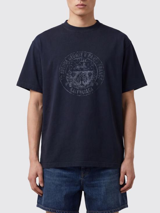 26SS 발렌시아가 반팔 티셔츠 850261TTVV3 1041 Black