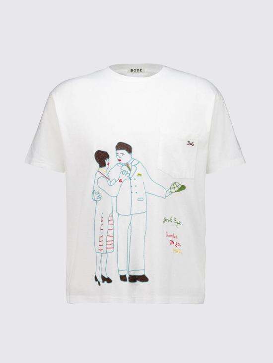 26SS 보디 반팔 티셔츠 MRS26CS013 CREAM Yellow Cream - BODE