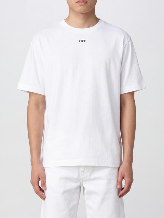26SS 오프화이트 반팔 티셔츠 44MAA120S26J00I 100 White