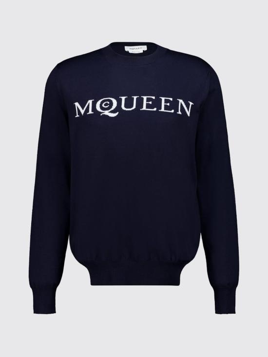 26SS 알렉산더 맥퀸 스웨터 858370Q1BEB 4394 Navy - ALEXANDER MCQUEEN