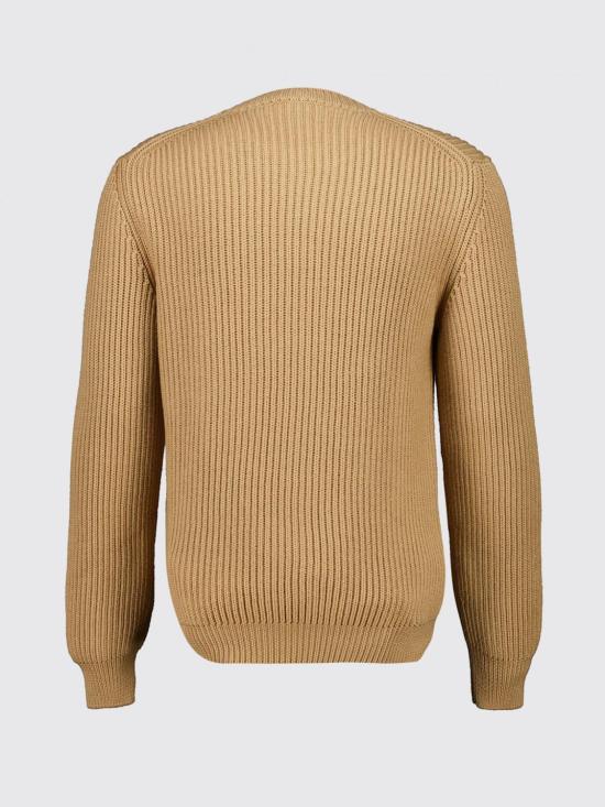26SS 펜디 맥시 로고 자수 울 리브 니트 스웨터 FZX091AW0C F1UKA Brown - FENDI