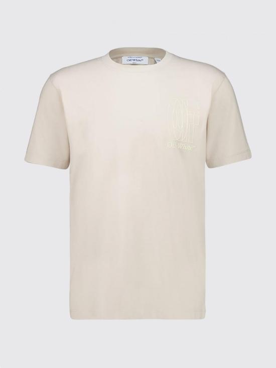 26SS 오프화이트 반팔 티셔츠 44MAA027S26J003 2070 Yellow Cream - OFF WHITE