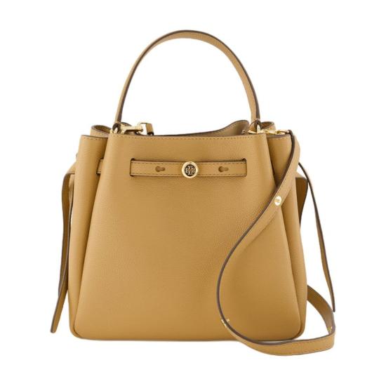  토리버치 토트백 로미 페블드 레더 퍼스 브라운 - TORY BURCH