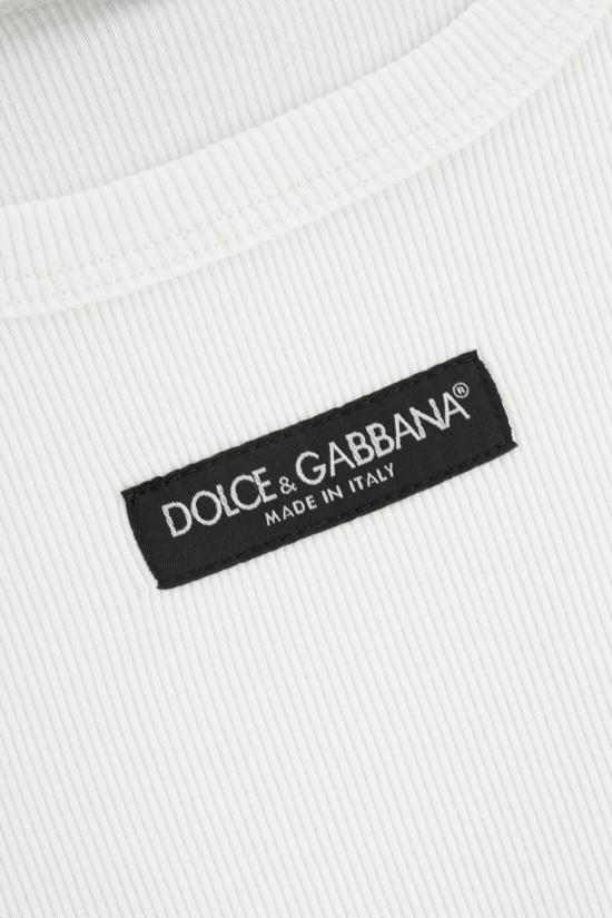 26FW 돌체앤가바나 민소매 티셔츠 F8W40TGDDVK W0800 BIANCO OTTICO - DOLCE & GABBANA