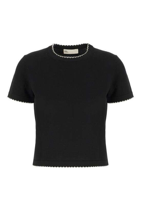 26FW 토리버치 스웨터 182742 960 BLACK NEW IVORY