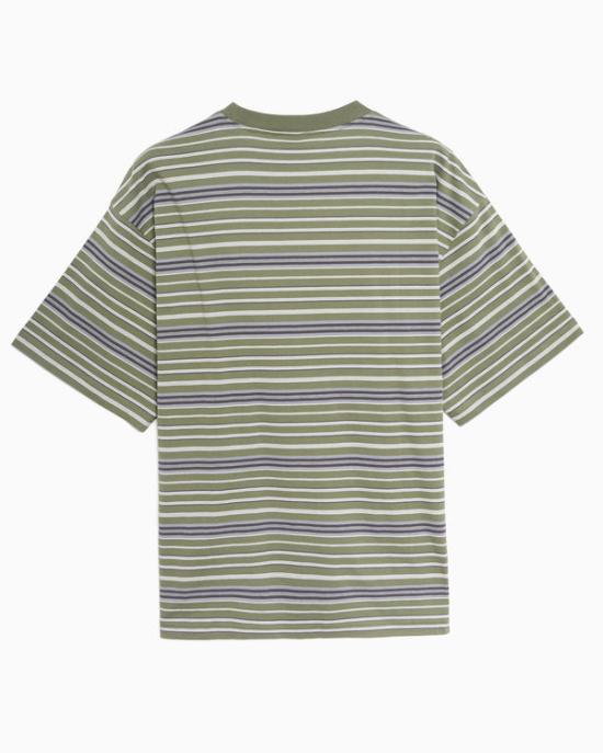 26SS 칼하트 WIP 숏슬리브 제인 티셔츠 I036186 3L1XX ZANE STRIPE DOLLAR GREEN DOM - CARHARTT WIP
