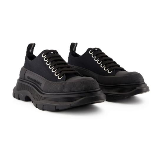  알렉산더 맥퀸 스니커즈 트레드 슬릭 캔버스  블랙 - ALEXANDER MCQUEEN