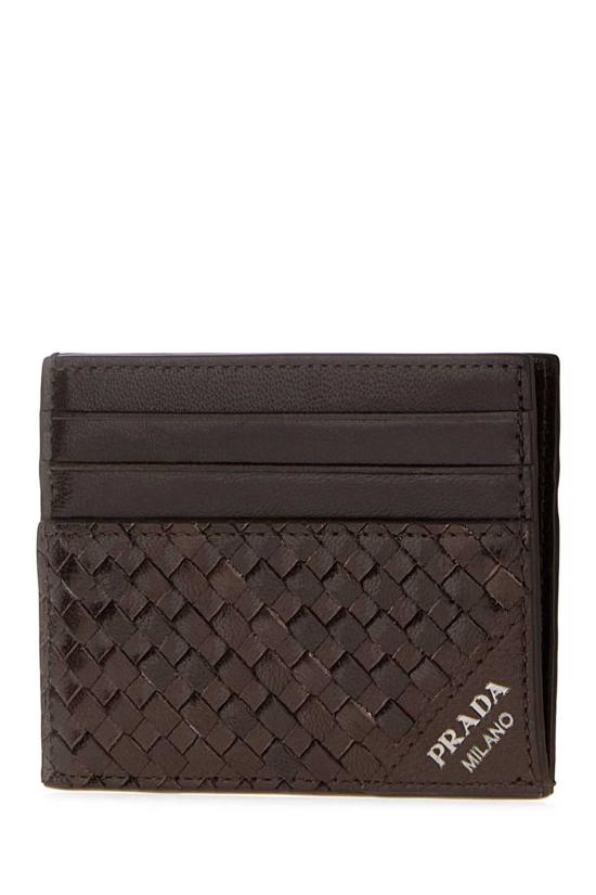 26FW 프라다 위븐 가죽 카드 홀더 위븐 가죽 카드 홀더 2MC2232BE1 F0038 BROWN - PRADA