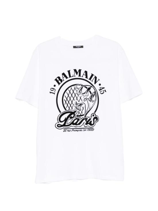 26FW 발망 반팔 티셔츠 HH1EG000BD68GAB BLACK WHITE