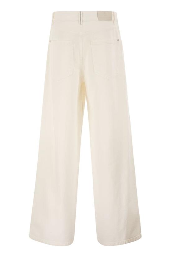 26FW 브루넬로 쿠치넬리 스트레이트 팬츠 M0H81P4075 C1101 CREAM - BRUNELLO CUCINELLI