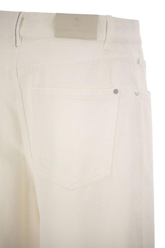 26FW 브루넬로 쿠치넬리 스트레이트 팬츠 M0H81P4075 C1101 CREAM - BRUNELLO CUCINELLI