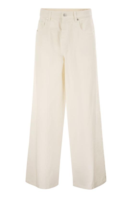 26FW 브루넬로 쿠치넬리 스트레이트 팬츠 M0H81P4075 C1101 CREAM