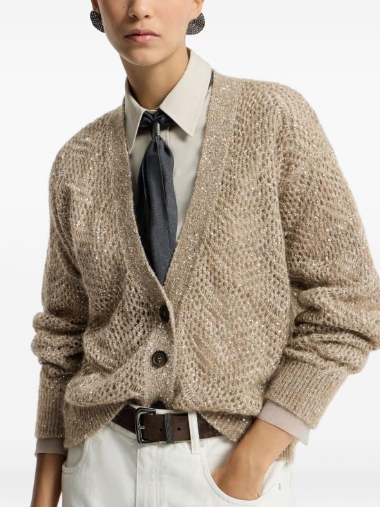 26FW 브루넬로 쿠치넬리 가디건 MRG562506 CMV48 BROWN - BRUNELLO CUCINELLI