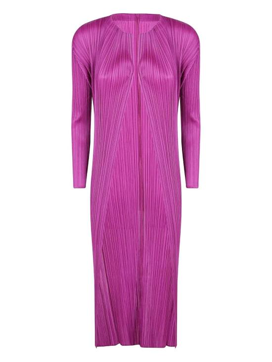 25FW 플리츠플리즈 오픈 롱 가디건 PP58JA133 85 PINK PURPLE - PLEATS PLEASE