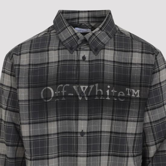 25FW 오프화이트 긴팔 셔츠 OMGE04MF25FAB003 0710 GREY - OFF WHITE