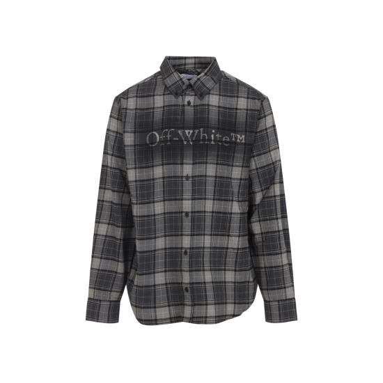 25FW 오프화이트 긴팔 셔츠 OMGE04MF25FAB003 0710 GREY - OFF WHITE